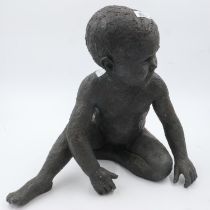 Jenny Wynne Jones - bronzed resin figure, Philip, limited edition 9/9, H: 47 cm, with further letter