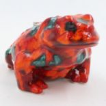Anita Harris toad, signed in gold, L: 16 cm. UK P&P Group 1 (£16+VAT for the first lot and £2+VAT
