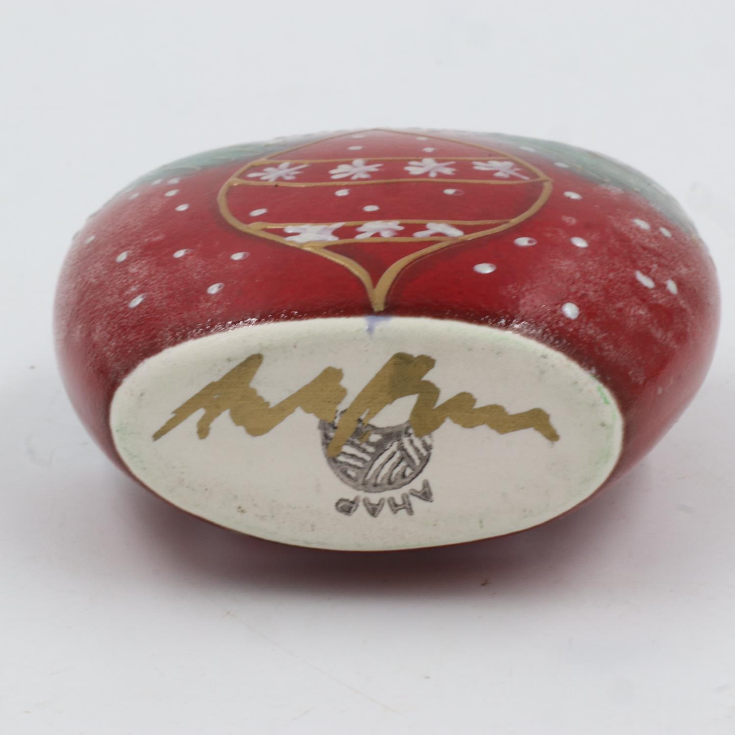 Anita Harris Bauble vase, signed in gold, no chips or cracks, 75 mm H. UK P&P Group 1 (£16+VAT for - Image 2 of 2