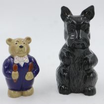 Wade dog and Wade bear, largest H: 15 cm, no chips or cracks. UK P&P Group 1 (£16+VAT for the