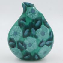 Anita Harris turquoise vase, limited edition 15/50, signed in gold,H: 22 cm, no chips or cracks.