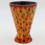 Anita Harris conical vase, signed in gold, H: 23 cm, no cracks or chips. UK P&P Group 2 (£20+VAT for