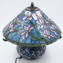 Large Tiffany style table lamp, D: 40 cm. All electrical items in this lot have been PAT tested