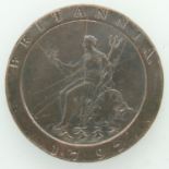 1797 cartwheel twopence - Britain's largest ever regal coin. UK P&P Group 0 (£6+VAT for the first
