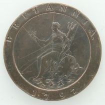 1797 cartwheel twopence - Britain's largest ever regal coin. UK P&P Group 0 (£6+VAT for the first