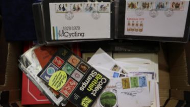 Mixed stamps, first day covers and mint stamp collectors books. Not available for in-house P&P