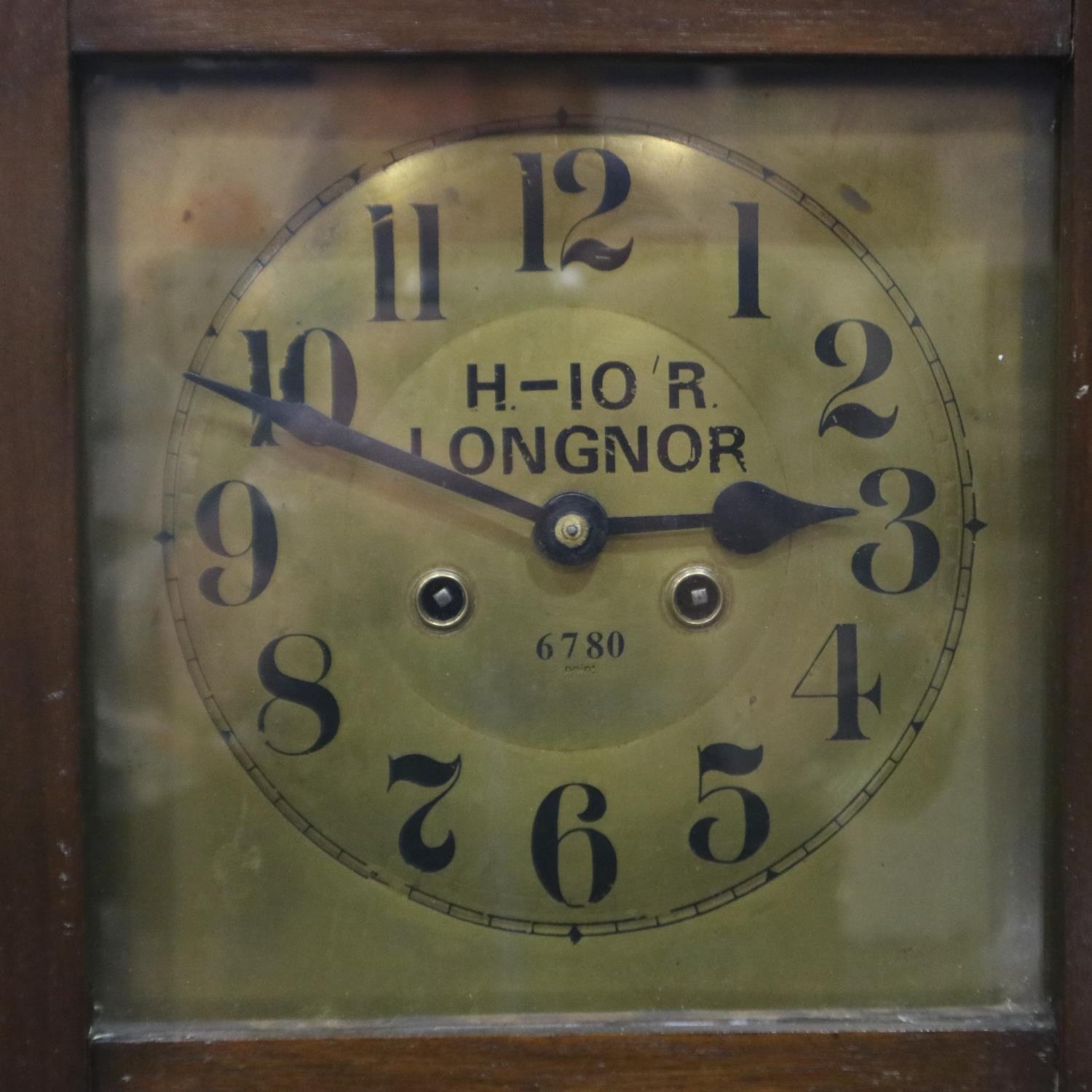 H-IO R Longnor wall clock, not working, H: 73 cm. Not available for in-house P&P - Image 2 of 2