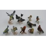 Collection of Goebel birds (10), chipped beaks to 2 birds. UK P&P Group 2 (£20+VAT for the first lot