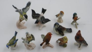 Collection of Goebel birds (10), chipped beaks to 2 birds. UK P&P Group 2 (£20+VAT for the first lot