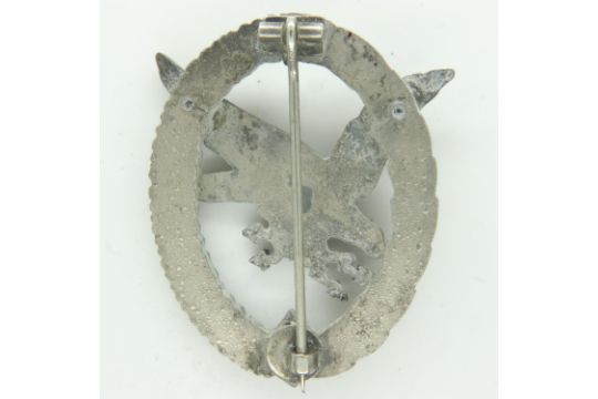 WWII German Luftwaffe Air Gunner & Flight Engineers Badge, un-marked. UK P&P Group 0 (£6+VAT for the - Image 2 of 2