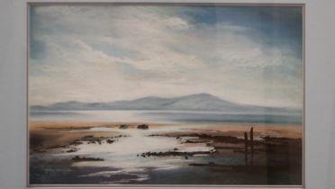 Shirley Shackleton (20th century): pastels, Solway, with artists label verso, 52 x 33 cm. Not