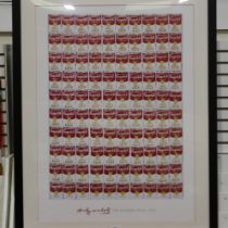 Andy Warhol (1928-1987): poster print, 100 Cans of Soup, 90 x 120 cm. Not available for in-house P&P
