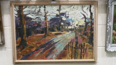 Jan Newhouse (20th century): oil on canvas, Newton Spring, dated 1989, 78 x 54 cm. Not available for