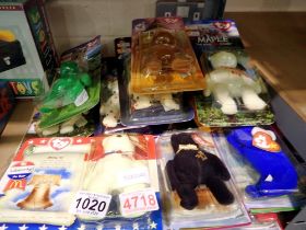 Twenty two carded TY Beanie Babies, new old stock. Not available for in-house P&P
