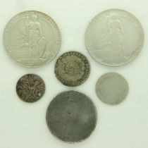 William III and later silver coins (6). UK P&P Group 0 (£6+VAT for the first lot and £1+VAT for