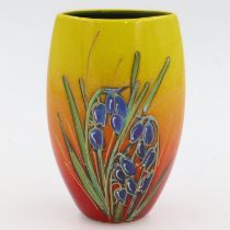 Anita Harris vase in the Bluebells pattern, signed in gold, no cracks or chips, H: 20 cm. UK P&P