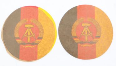 Pair of East German DDR NVA military vehicle door badges. Fitted to all vehicles including tanks and