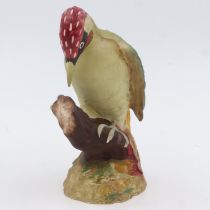 Beswick matte green woodpecker, No. 1218, H: 22 cm. UK P&P Group 2 (£20+VAT for the first lot and £