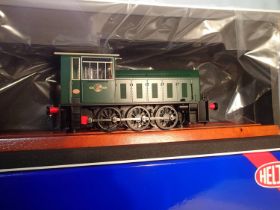 Heljan O gauge 25901, class 05 diesel, green, late crest, un-numbered, near mint, storage wear to