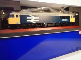 Heljan O gauge, class 56 diesel, 56099, blue, large logo, as new/boxed. UK P&P Group 1 (£16+VAT