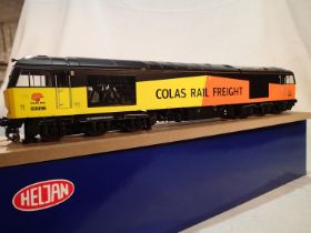 Heljan O gauge 6011, class 60 diesel, 60096, Colas Rail Freight, KMS Railtech exclusive, near