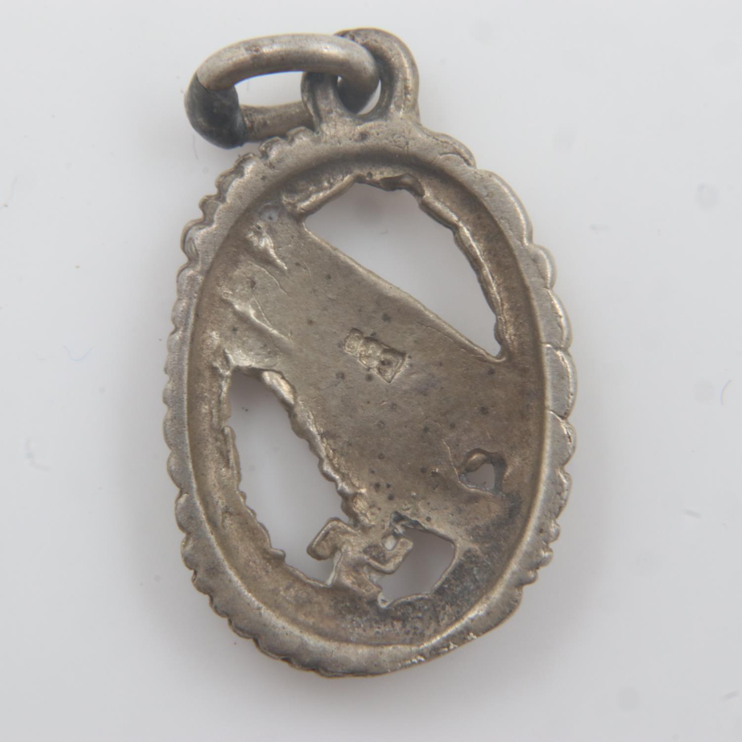 WWII German .800 Silver Fallschirmjäger Pendant. UK P&P Group 1 (£16+VAT for the first lot and £2+ - Image 2 of 2