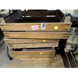 Four small apple crates. Not available for in-house P&P