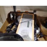 Mixed radios, including DAB and a desk lamp with magnifier. Not available for in-house P&P