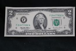 1995 2 Dollar Bill