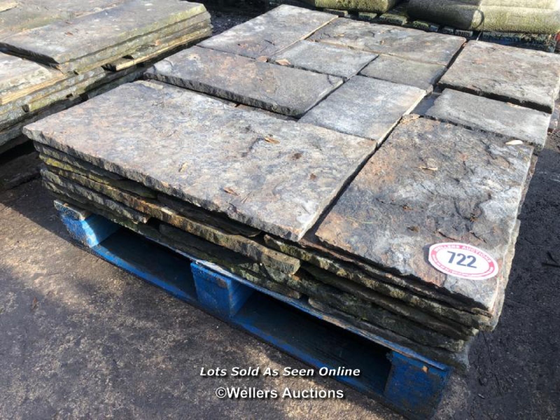 PALLET OF STONE FLAGS, APPROX 7 SQUARE METRES, 3/4" THICK