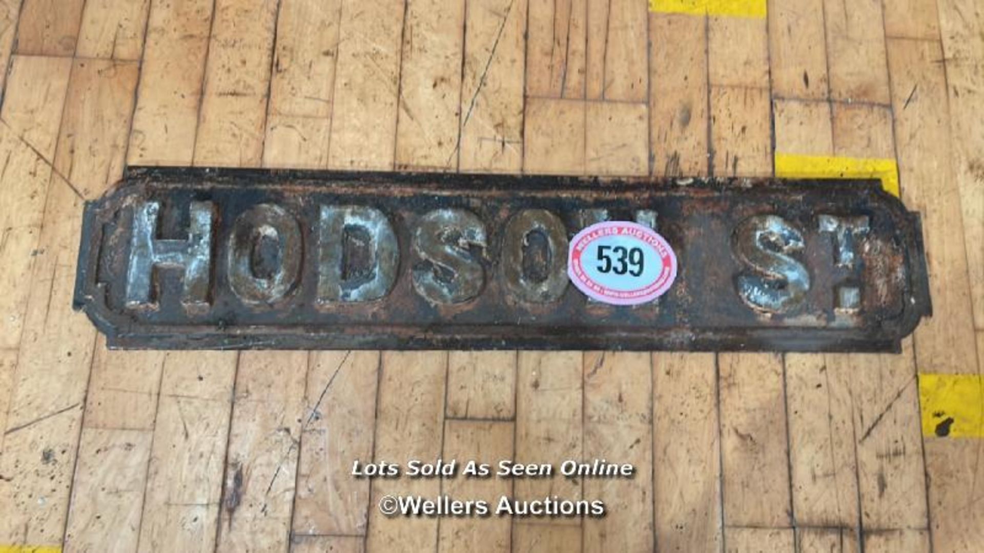 HODSON ST CAST IRON SIGN, 82CM (L) X 18CM (H) - Image 2 of 2