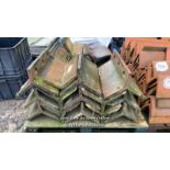 PALLET OF APPROX. 23X DECORATIVE RIDGE TILES, 18.5", 110 ANGLE
