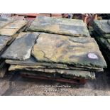 PALLET OF STONE FLAGS, APPROX 10 SQAURE METRES, 1 1/2" THICK