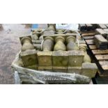 12 STONE BALLUSTRADE SPINDLES, 47CM (L)