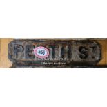 PERTH ST CAST IRON SIGN, 69CM (L) X 18CM (H)