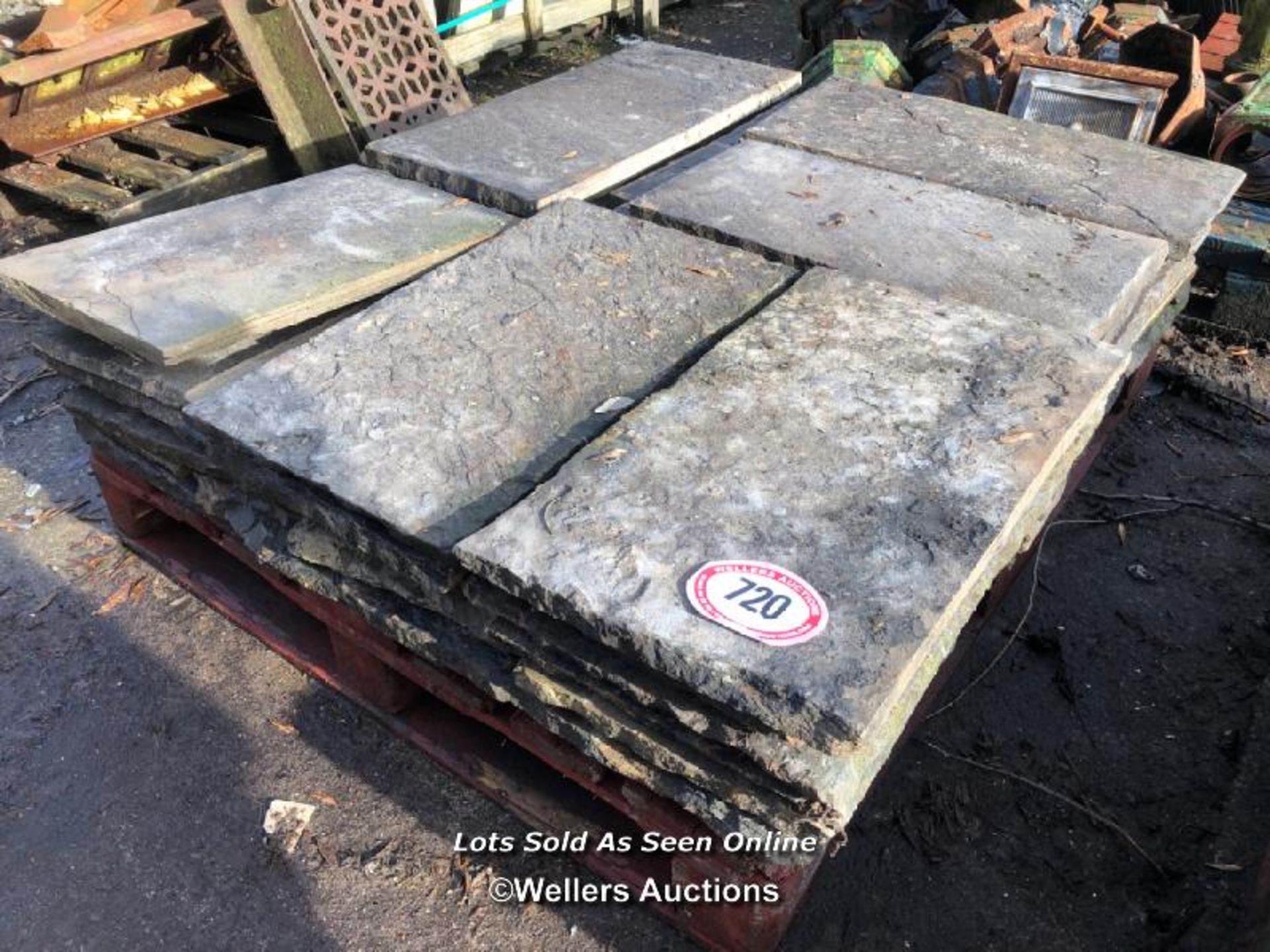 PALLET OF STONE FLAGS, APPROX 7 SQUARE METRES, 3/4" THICK - Image 2 of 3