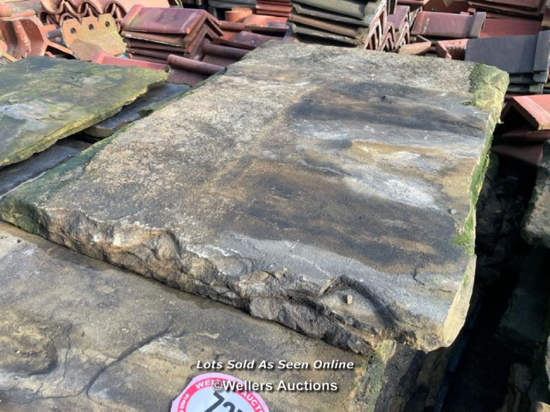 PALLET OF STONE FLAGS, APPROX 10 SQAURE METRES, 1 1/2" THICK - Image 2 of 2