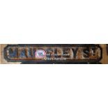 MAUDSLEY ST CAST IRON SIGN, 99CM (L) X 17CM (H)