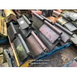 PALLET OF APPROX. 17X ASSORTED ROLL TOP RIDGE TILES, MIXED SIZES