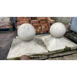 PAIR OF MATCHING SPHERE PIERCAPS, 50CM (H) X 60CM (W) X 60CM (D)