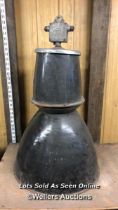 LARGE VINTAGE INDUSTRIAL LIGHT SHADE, 88CM (H) X 53CM (DIA)