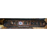 MILTON STREET CAST IRON SIGN, 104CM (L) X 19CM (H)