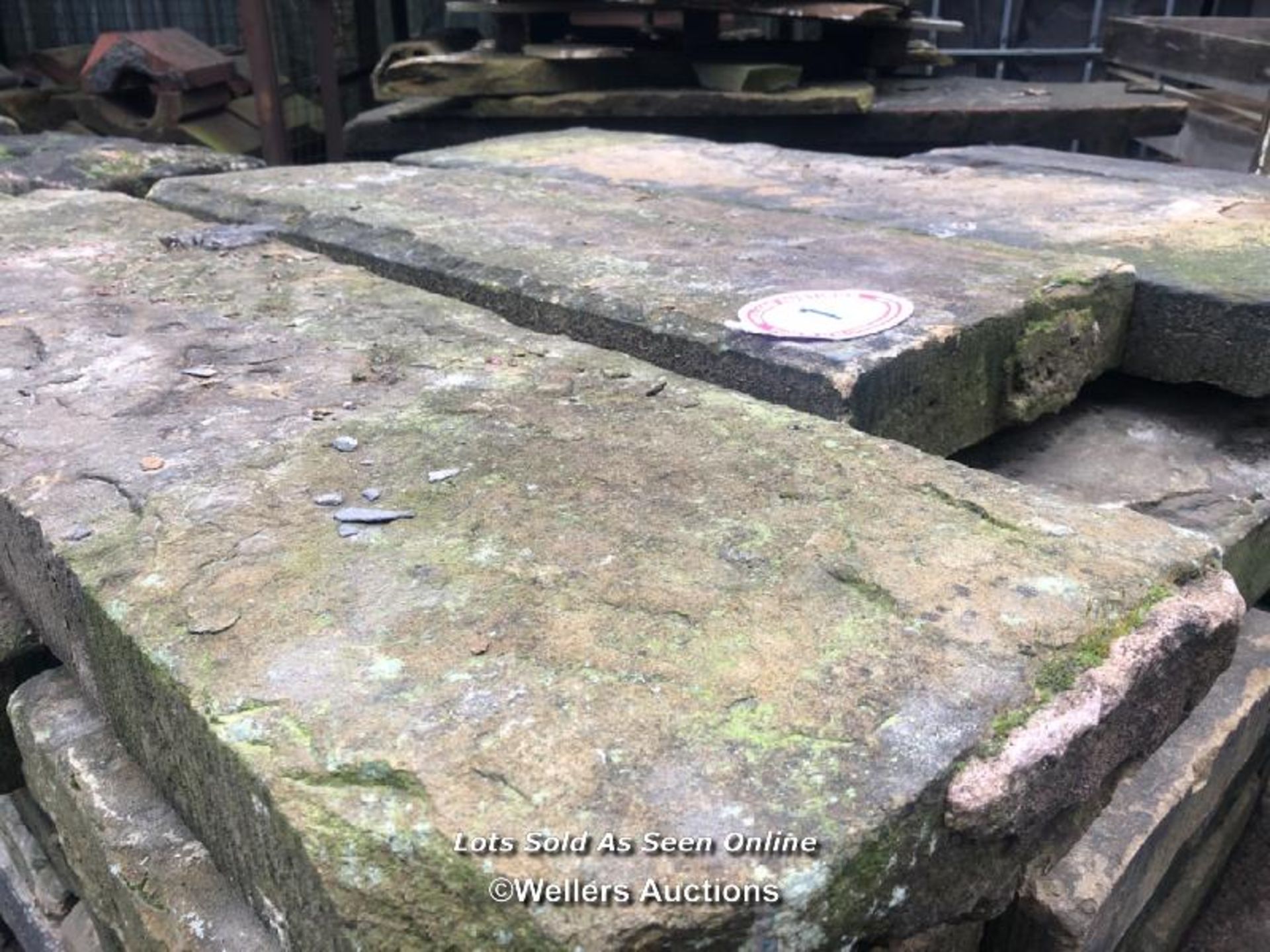 PALLET OF APPROX. 25X PIECES OF STONE COPING, LARGEST 113CM (L) X 30CM (W) X 8CM (D) - Image 3 of 3