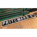 PRITCHARD ST CAST IRON SIGN, 109CM (L) X 18CM (H)