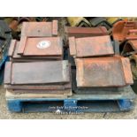 MIXED PALLET OF APPROX. 30X RED ROOF TILES, MOSTLY 12.5", 110 ANGLE