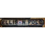 ELLISON FOLD CAST IRON SIGN, 105CM (L) X 17CM (H)