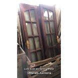 X14 ASSORTED DOORS OF VARIOUS SIZES AND STYLES, LARGEST 213CM (H) X 77CM (W) X 4CM (D)