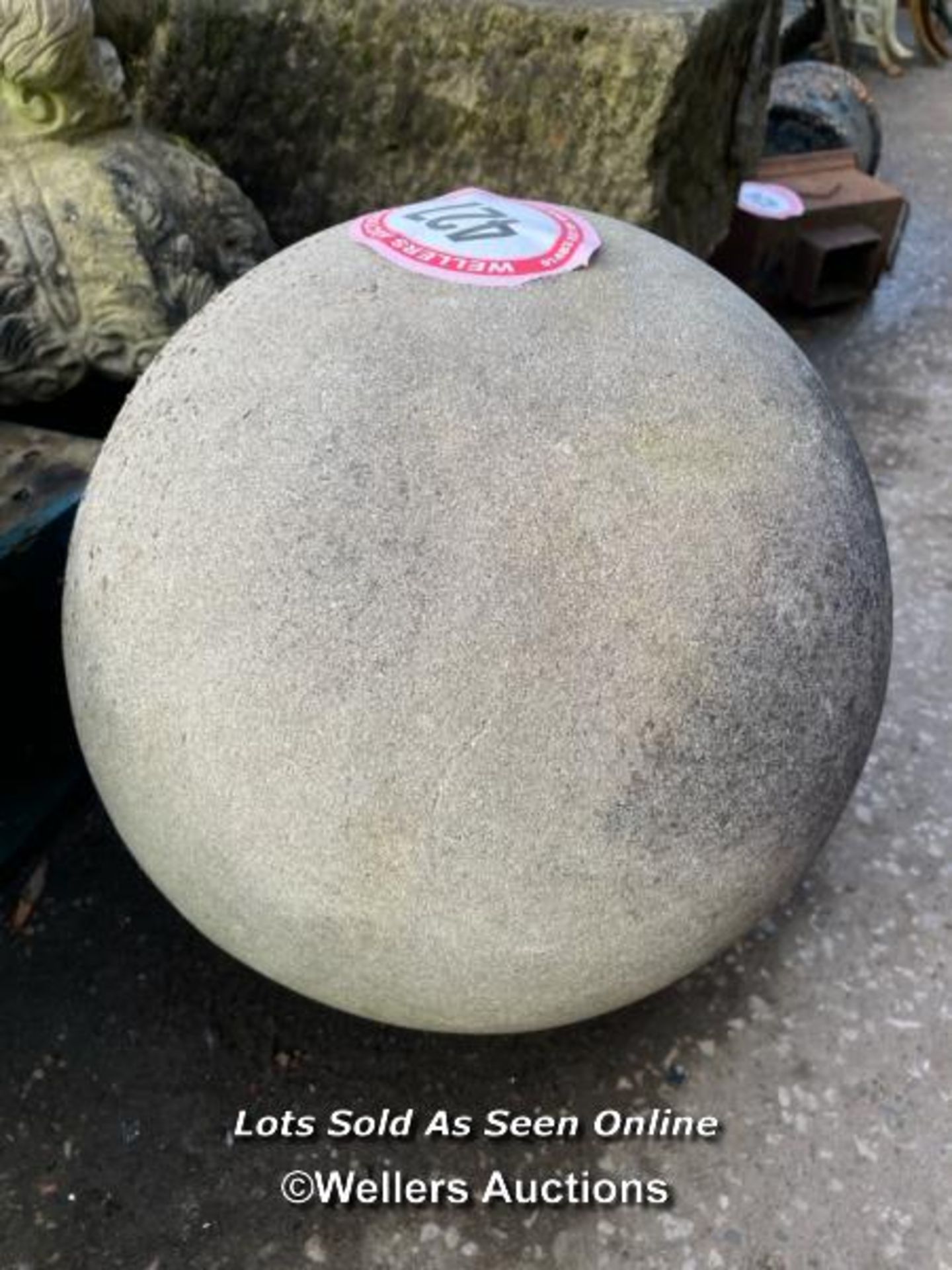 RECONSTITUTED STONE SPHERE, 35CM (D)