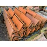 PALLET OF APPROX. 83X 18" RED RIDGE TILES, 60 ANGLE