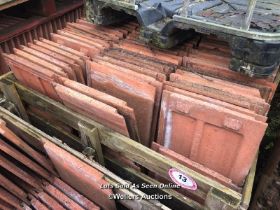 CRATE OF APPROX. 130X REDLAND STONEWOLD ROOF TILES, 43CM (L) X 38CM (W) X 3CM (D)